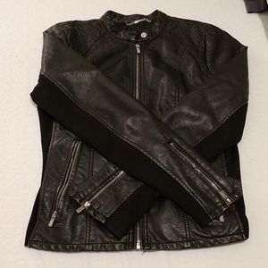 Express Vegan Leather Moto Jacket